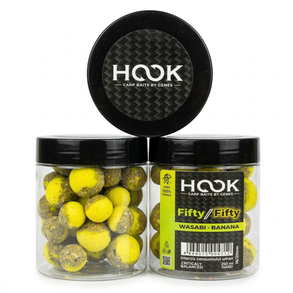 Boilies bilanciate Fifty-Fifty WASABI & BANANA 16/20mm